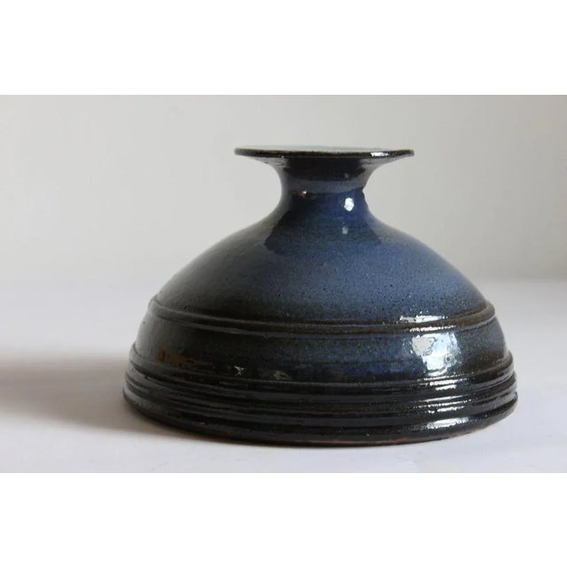 Blue Blue Vase by Rogier Vandeweghe for Perignem Belgium For Sale - Image 8 of 10