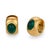 Contemporary Vintage Gia 4.70 Carat Emerald 18k Yellow Gold Hoop Earrings, A Pair For Sale - Image 3 of 9