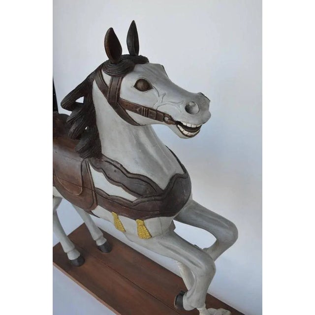 American 1900s Painted Wooden Carousel Horse For Sale - Image 3 of 7