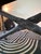 Restoration Hardware Vintage Restoration “Flatiron” Dining Table Reclaimed Elm Barn Wood Door & Iron Trestle/Casters For Sale - Image 4 of 12