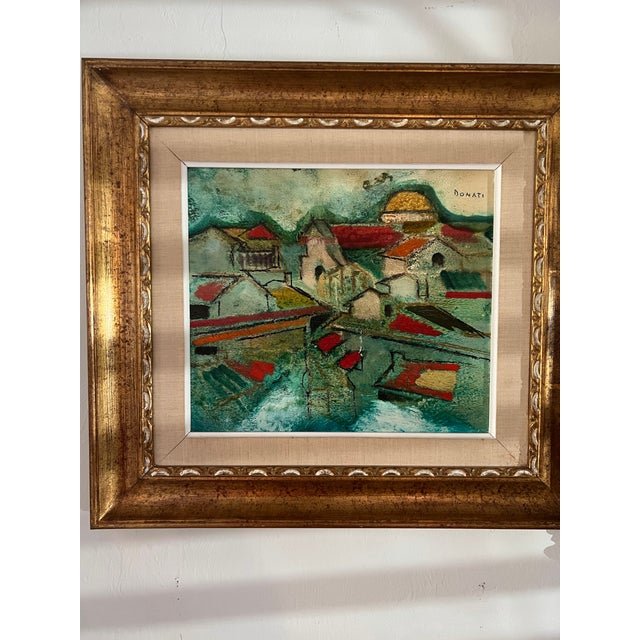 Contemporary Vintage Lazzaro Donati Oil on Board Painting For Sale - Image 3 of 4