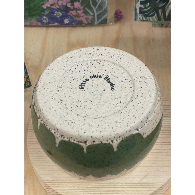 Blue Antique Ceramic Hand Painted Bowl Imported From Holland. Circa 1903 For Sale - Image 8 of 8