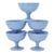 Hazel Atlas Moderntone Platonite Blue Sherbet Bowls, Set of 5 (1930s–40s) For Sale