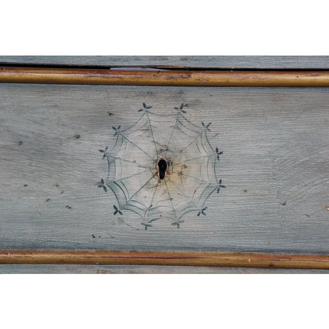 Late 20th Century Rare Karges French Provincial Artist Signed Cherry Chest Faux Marble Top Commode For Sale - Image 12 of 18