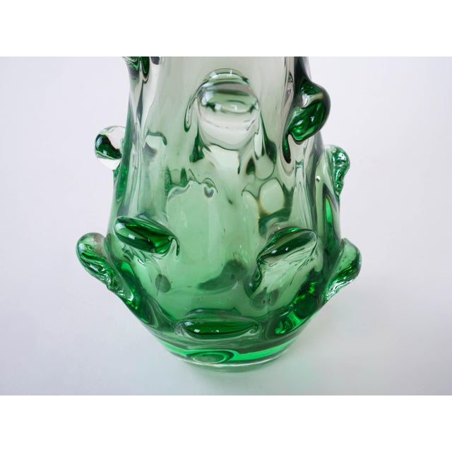 Italian Green Murano Glass Vase, 1960s For Sale - Image 10 of 13