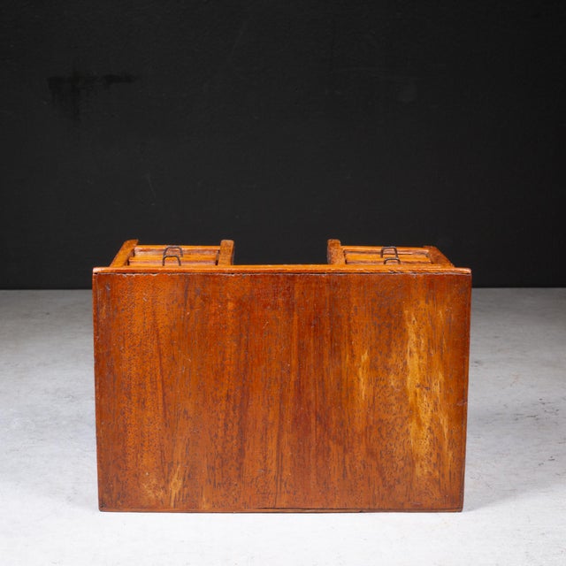 Wood Early 20th C. Handmade Cigar Box Art Library Desk c.1930 For Sale - Image 7 of 9