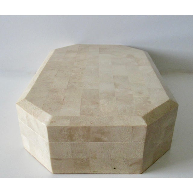 Maitland Smith Large Tessellated Stone, Hinged Keepsake Box For Sale - Image 11 of 18