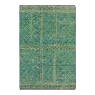 Boho Chic Balochi Blue/Beige Wool Rug - 3'3''x5'0'' For Sale