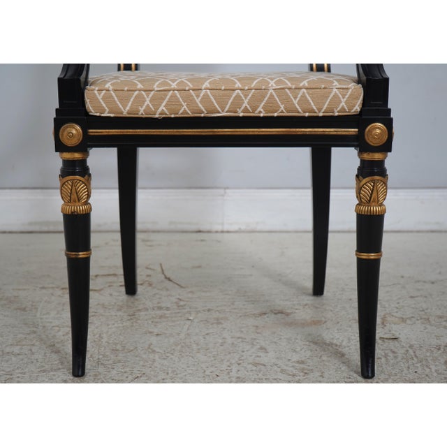 Set of 4 Baker Neoclassical Regency Armchairs For Sale - Image 9 of 18