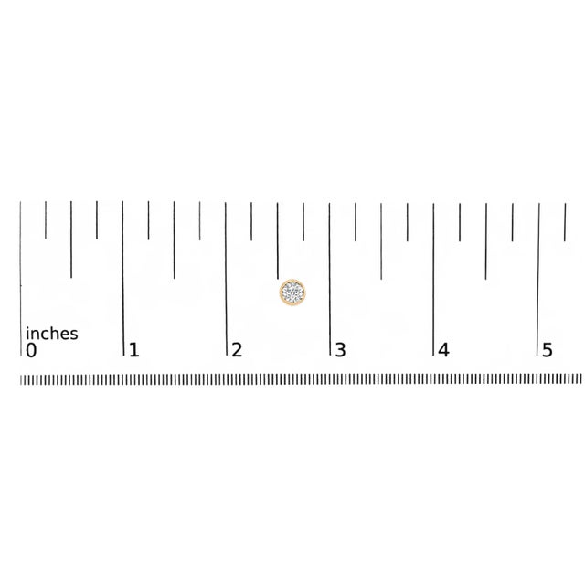 Early 21st Century 14K Yellow Gold 1.0 Cttw Lab Grown Diamond Screw-Back Classic Bezel Solitaire Stud Earrings (G-H Color, VS2-SI1 Clarity) For Sale - Image 5 of 5