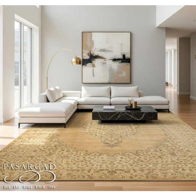 1940s Pasargad Vintage Persian Kerman Rug - 12′5" ×15'5" For Sale - Image 5 of 5