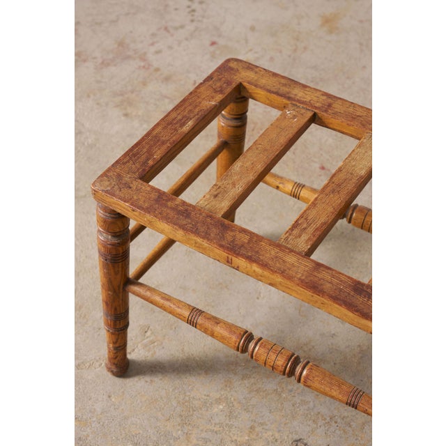 19th Century Victorian Oak Luggage Rack For Sale - Image 4 of 8