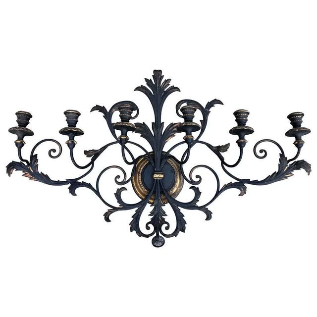 Italianate Tole and Wood Wall Sconce For Sale - Image 13 of 13
