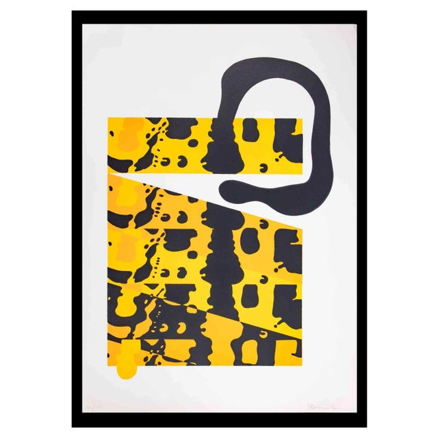 Plinio Mesciulam, Abstract Composition, Original Screen Print, 1973 For Sale