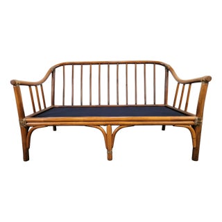Organic Modern Bamboo and Rattan Loveseat from McGuire, 1970s For Sale