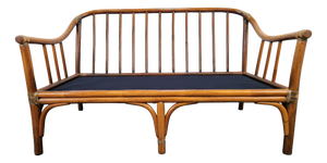 Organic Modern Bamboo and Rattan Loveseat from McGuire, 1970s
