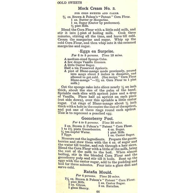 "Light Fare Recipes for Corn Flour and "Raisley" Cookery" 1929 Brown & Polson (Firm) For Sale In New York - Image 6 of 11