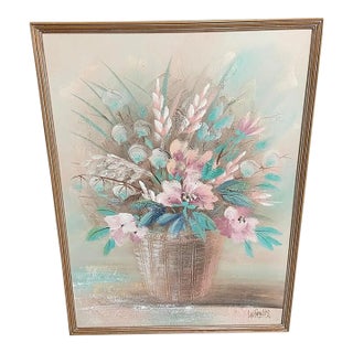 Vintage Lee Reynolds Framed Floral Still Life Painting For Sale