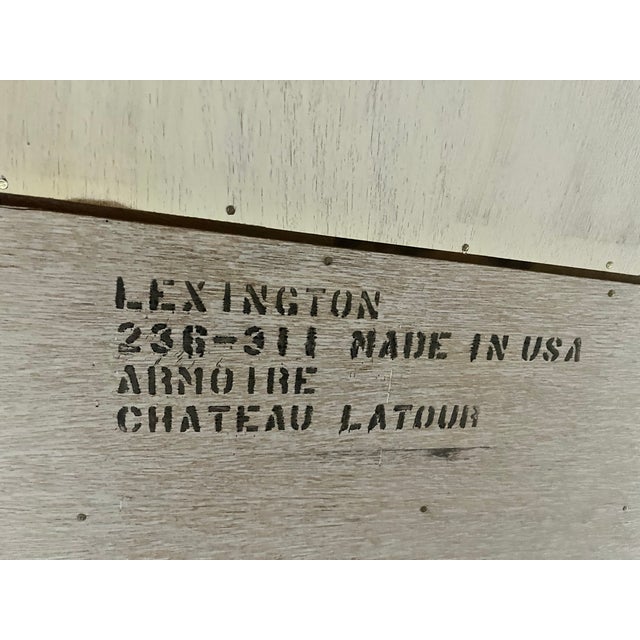 Wood Lexington "Chateau Latour" Armoire (Model 236-311) For Sale - Image 7 of 9