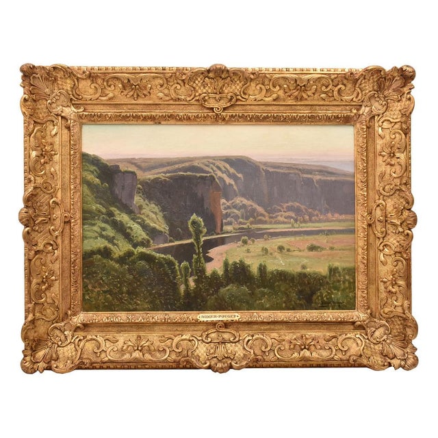 William Didier Pouget, Corrèze Valley with River, 20th Century, Oil on Canvas, Framed For Sale - Image 11 of 11