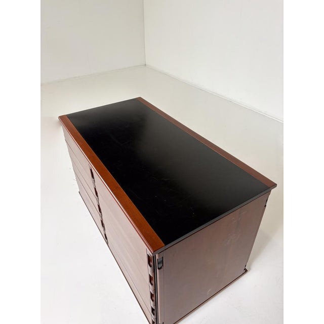 1970s Mid-Century Wood Chest of Drawers attributed to Gianfranco Frattini, Italy, 1970s For Sale - Image 5 of 9