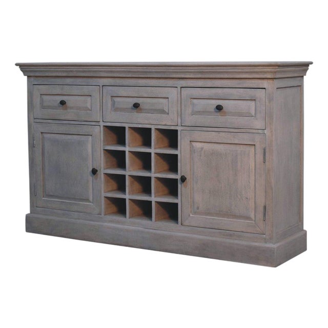 Distressed Wood Wine Storage Cabinet For Sale
