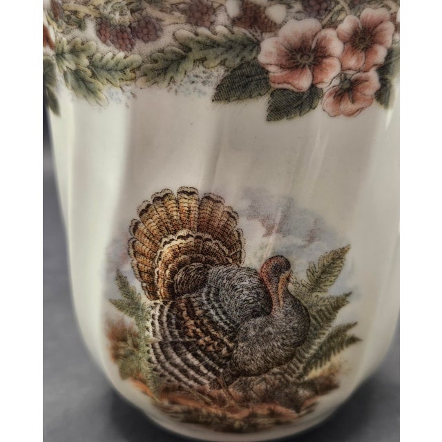 Victorian 1990s Queens Myott Churchill Thanksgiving Turkey Multicolor Mug Coffee Tea Cup For Sale - Image 3 of 4