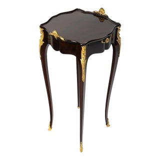 Small Napoleon III Table in Mahogany with Gilded Bronze For Sale