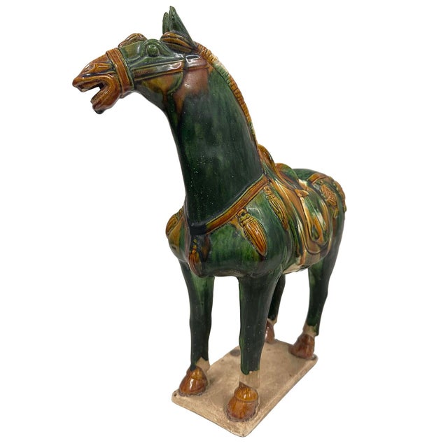 1950s 20th Century Chinese Ceramic Tang San Cai (Tri Color)Horse For Sale - Image 5 of 11