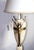 Vintage Italian Alabaster and Brass Table Lamp, 1950s For Sale - Image 3 of 13