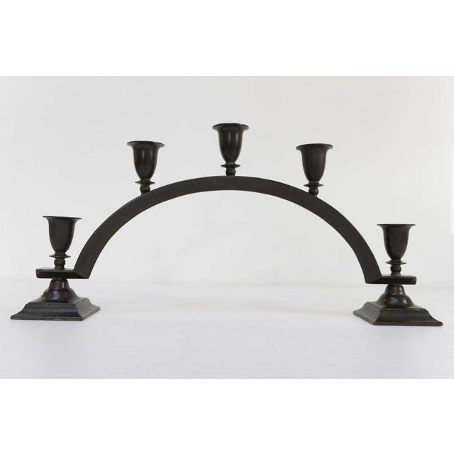 Art Deco Danish Candelabra in Disko Metal from Just Andersen, 1930s For Sale - Image 16 of 18