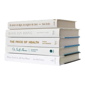 Decorative Books - Snowfall Book Stack - 5 Yellow Books