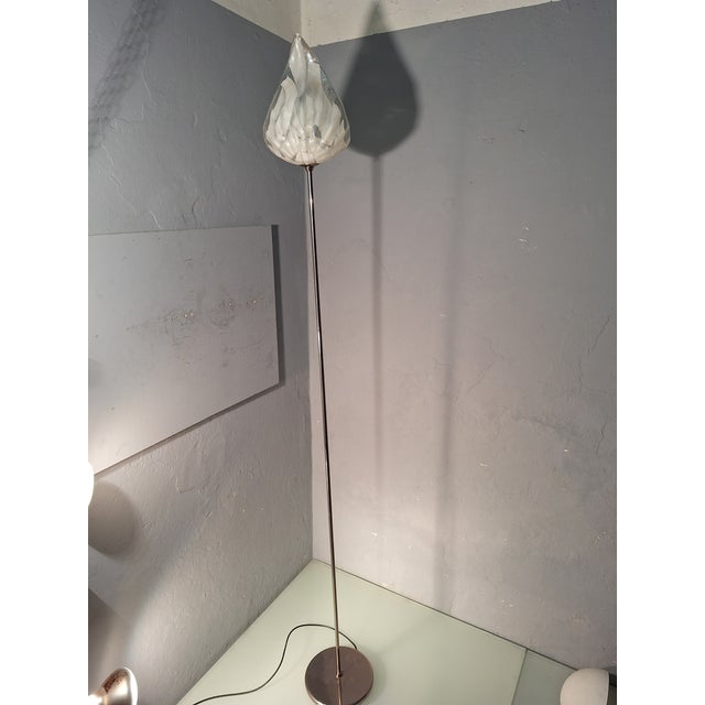 Leaf Floor Lamp in Transparent and White Murano Glass from La Murrina, 1980s For Sale - Image 13 of 15