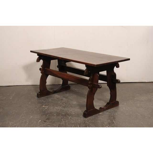 Early 19th C. Oak Trestle Table, France For Sale In Atlanta - Image 6 of 12
