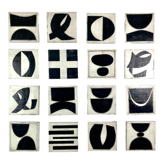 Encaustic Collage Installation by Gina Cochran - 16 Panels -"The Foretelling" For Sale