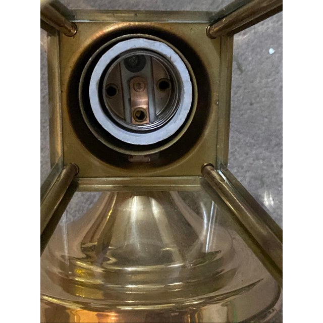 Mid 20th Century Vintage Solid Brass Outdoor Wall Sconce Light For Sale - Image 5 of 5
