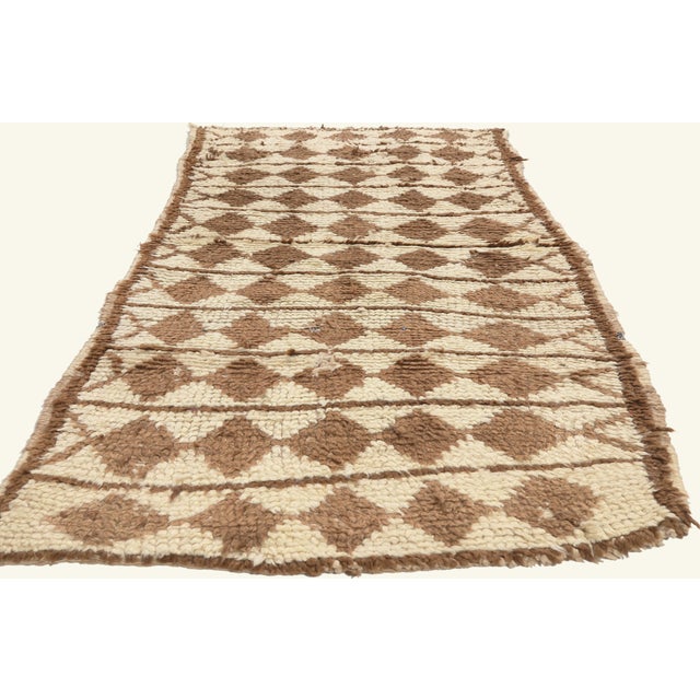 Mid-Century Modern Vintage Azilal Moroccan Rug, 03'03 X 07'04 For Sale - Image 3 of 10