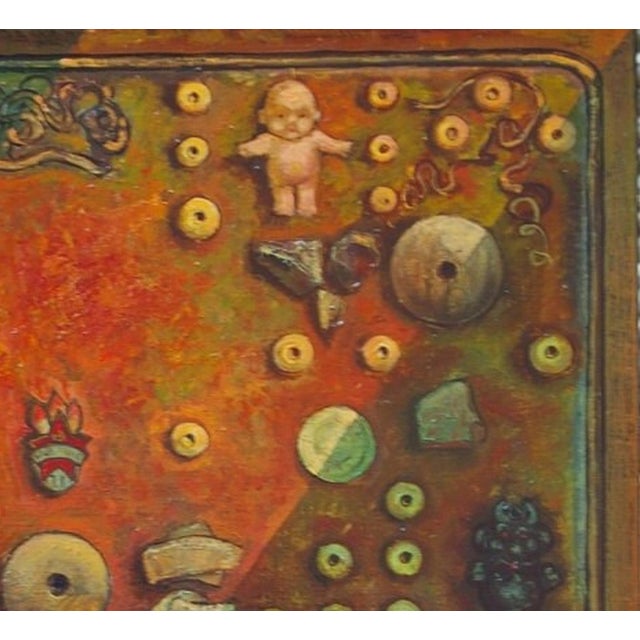 Abstract Abstract Painting Avant-Garde Expressionisme Antique Oil Painting Original Soviet Art Ukrainian Artist Schigolev 65-70 For Sale - Image 3 of 6