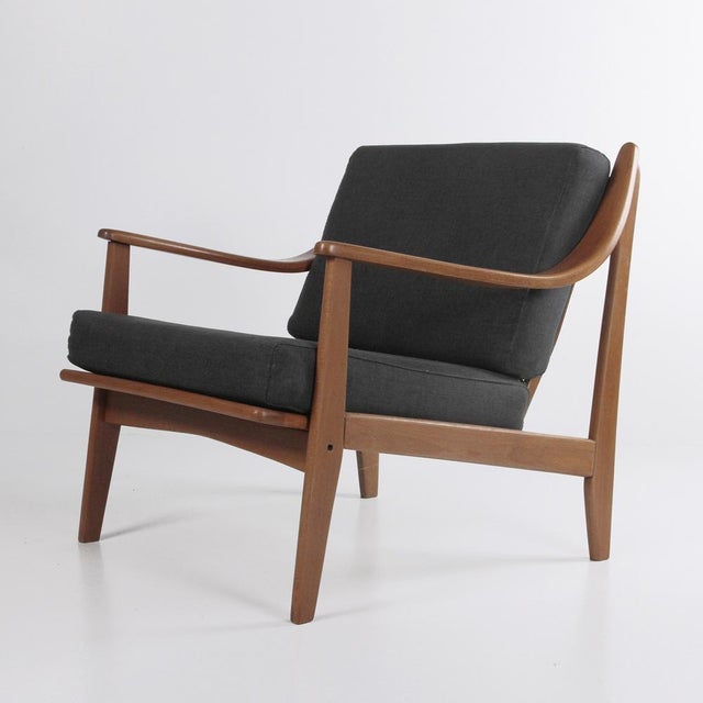 Wood Vintage Italian Beech Armchair, 1960s For Sale - Image 7 of 13