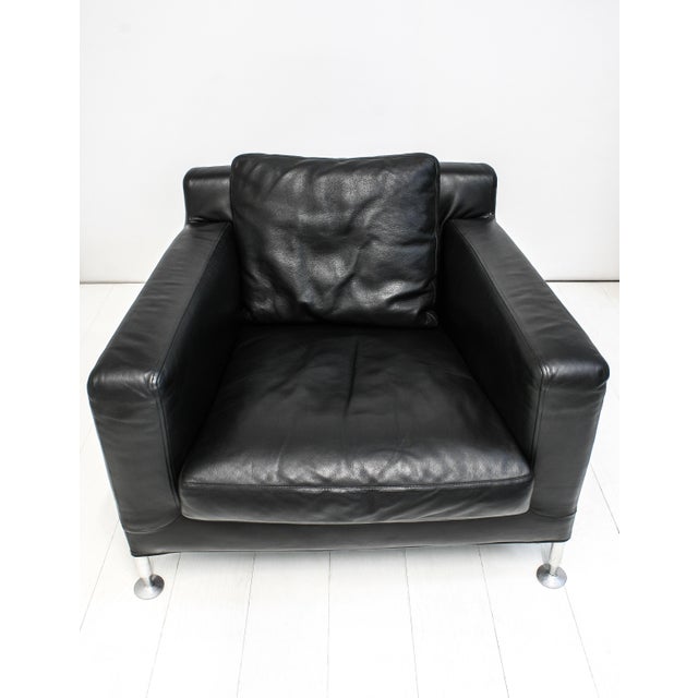 Harry Chairs in Black Leather by Antonio Citterio for B&B Italia, 1990s, Set of 2 For Sale - Image 6 of 14