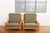 Lounge Chairs with Oak Frame and Green Fabric, Set of 2 For Sale - Image 14 of 15