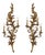 Louis XV Large Florentine Carved and Gilded Wall Sconces, 1990s, Set of 2 For Sale