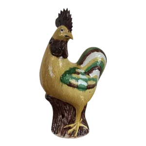 1780 Chinese Famille Verte Egg & Spinach Glaze Porcelain Chicken