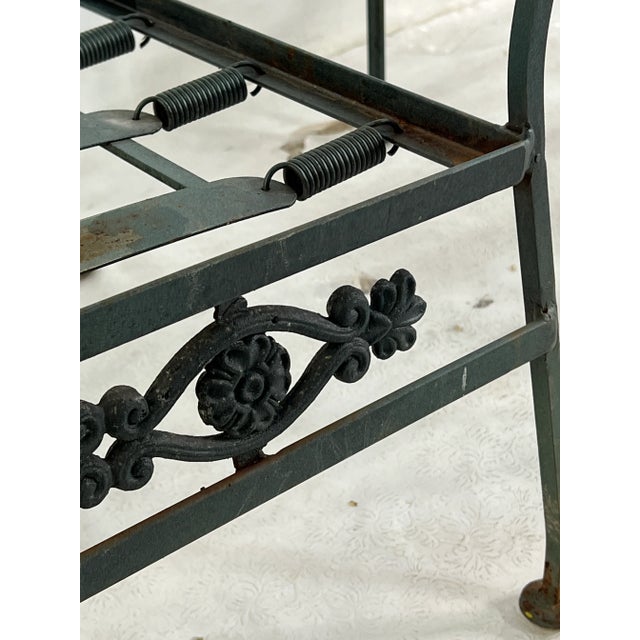 Metal Vintage Woodard Style CastIron Lounge Chair’s - a Pair For Sale - Image 7 of 13