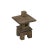 2010s 15.5" Chinese Gray Brown Square Top Pagoda Shape Garden Stone Lantern For Sale - Image 5 of 5