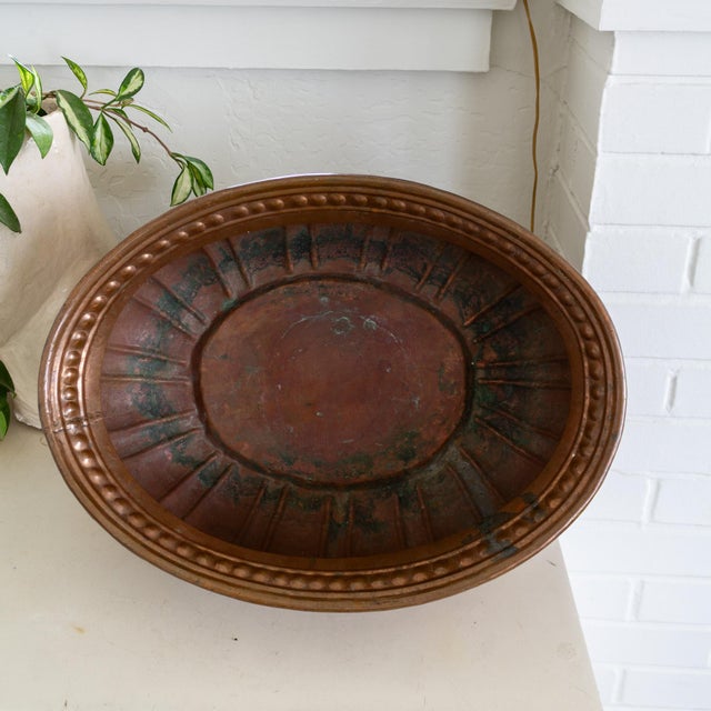 Large Turkish Copper Jardinier Planter Wine Cooler or Firewood Holder For Sale - Image 10 of 15