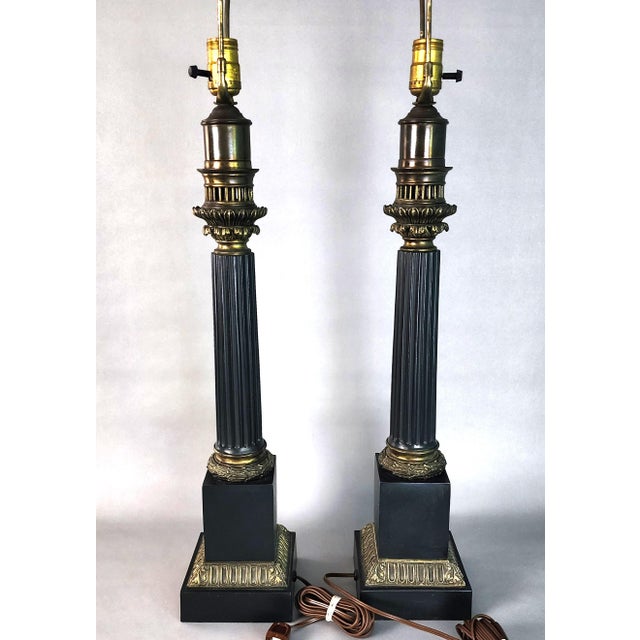 Pair of 19th Century Oil Lamps Converted to Table Lamps For Sale In Miami - Image 6 of 12