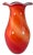 Late 20th Century 13 3/4 In. Tall Vintage Bulbous Scalloped Rim Cased White Orange Art Glass Vase For Sale - Image 5 of 15