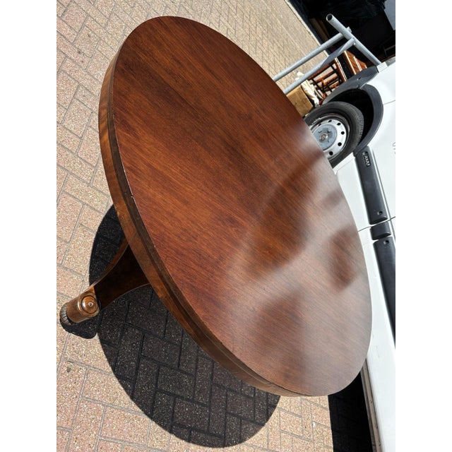 Brown Regency Mahogany Mahogany Tilt Top Dining Table. For Sale - Image 8 of 16