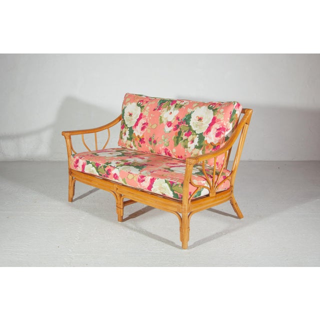 Mid-Century Modern Italian Two-Seater Sofa in Bamboo, 1960 For Sale - Image 4 of 10